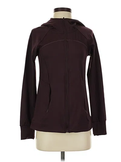 Pre-owned Spyder Zip Up Hoodie In Burgundy