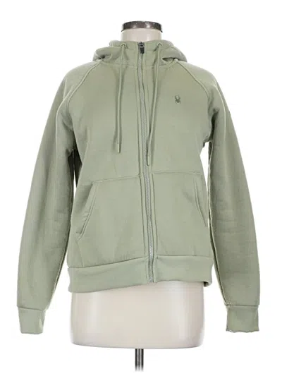 Pre-owned Spyder Zip Up Hoodie In Green