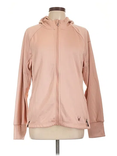 Pre-owned Spyder Zip Up Hoodie In Pink