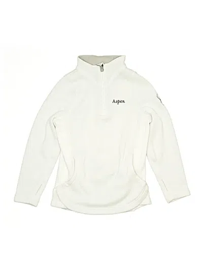 Pre-owned Spyder Kids' Zip Up Hoodie In White