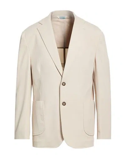 Squad² Man Blazer Beige Size 46 Polyester, Viscose, Elastane In Neutral