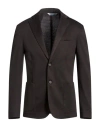 Squad² Man Blazer Black Size 44 Polyester, Viscose, Elastane In Brown