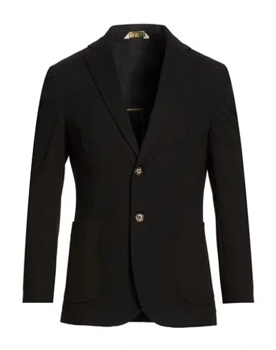 Squad² Man Blazer Black Size 46 Polyester, Viscose, Elastane