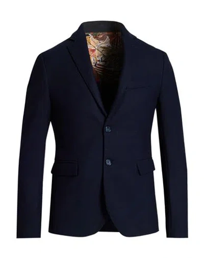 Squad² Man Blazer Midnight Blue Size 34 Polyester, Viscose, Elastane