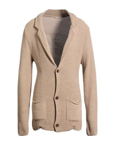 Squad² Man Cardigan Beige Size Xl Modal, Wool In Multi