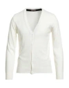 Squad² Man Cardigan Ivory Size M Acrylic, Wool