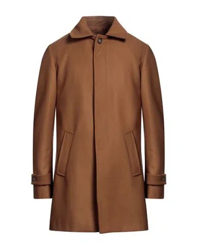 Squad² Man Coat Camel Size 46 Polyester In Beige