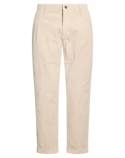 Squad² Man Pants Beige Size 36 Cotton, Elastane In Neutral