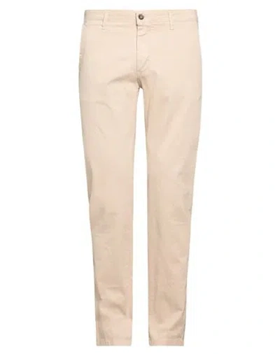 Squad² Man Pants Beige Size 44 Cotton, Elastane In Sand