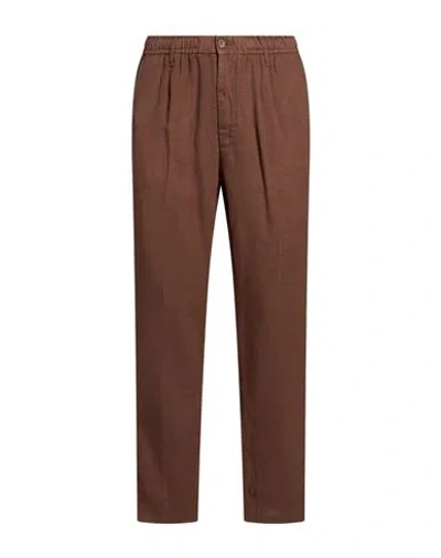 Squad² Man Pants Brown Size 38 Linen In Multi