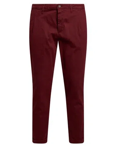Squad² Man Pants Burgundy Size 34 Cotton, Elastane In Red
