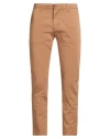 Squad² Man Pants Camel Size 32 Cotton, Elastane In Nude