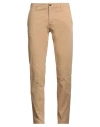 Squad² Man Pants Camel Size 38 Cotton, Elastane In Sand