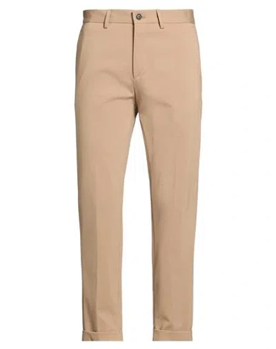 Squad² Man Pants Camel Size 40 Cotton, Polyamide, Elastane In Pink