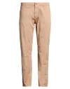 Squad² Man Pants Camel Size 44 Cotton, Elastane In Brown
