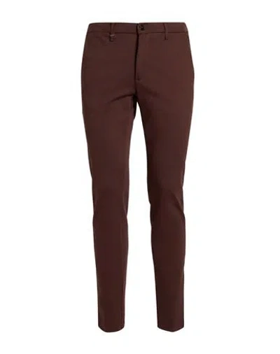 Squad² Man Pants Chocolate Brown Size 28 Viscose, Nylon, Elastane In Multi