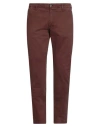 Squad² Man Pants Chocolate Brown Size 38 Cotton, Elastane