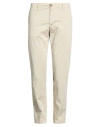 Squad² Man Pants Cream Size 36 Cotton, Elastane In White