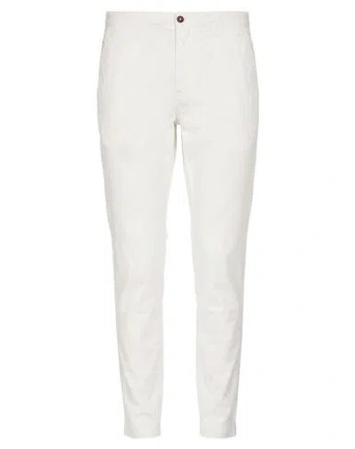 Squad² Man Pants Cream Size 38 Cotton, Elastane In White