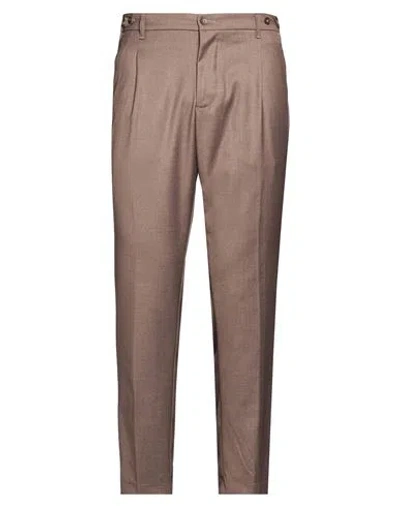 Squad² Man Pants Dark Brown Size 34 Polyester, Viscose, Wool, Elastane