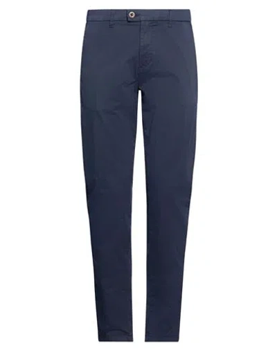 Squad² Man Pants Navy Size 38 Cotton, Elastane In Blue