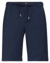 Squad² Man Shorts & Bermuda Shorts Midnight Blue Size 38 Polyester, Viscose, Elastane In Blue