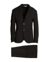 Squad² Man Suit Black Size 46 Polyester, Viscose, Elastane In Black