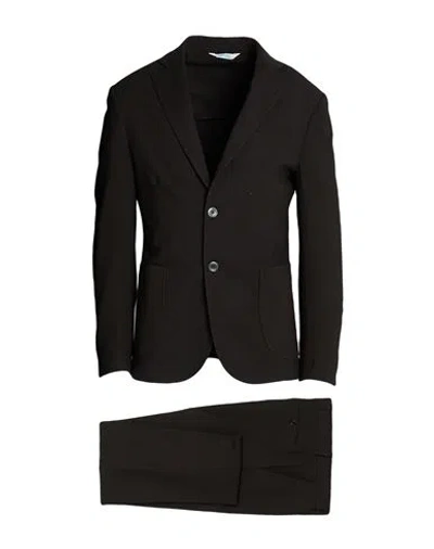 Squad² Man Suit Black Size 46 Polyester, Viscose, Elastane