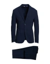 Squad² Man Suit Midnight Blue Size 36 Polyester, Viscose, Elastane In Blue