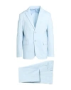 Squad² Man Suit Sky Blue Size 46 Polyester, Viscose, Elastane In Blue