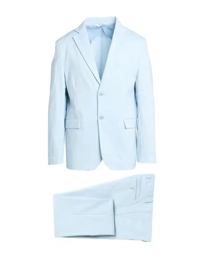 Squad² Man Suit Sky Blue Size 46 Polyester, Viscose, Elastane