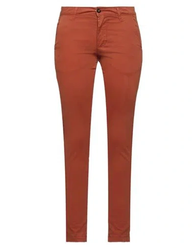 Squad² Woman Pants Rust Size 6 Cotton, Elastane In Red