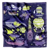 Squaïr Women's Los Corsarios Estelares Violet Silk Scarf In Purple