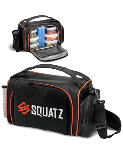 Squatz Insulated Meal Prep Lunch Box In Black