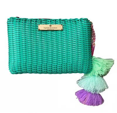 Squeeze De Citron Lemon Drop Citron Bag In Jade In Blue