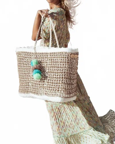 Squeeze De Citron Women's Sand Coastal Cable Tote Bag In Brown