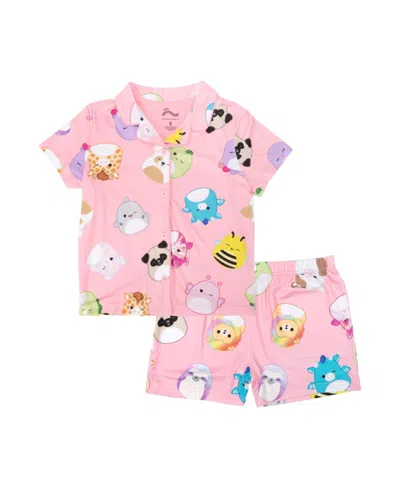 Squishmallows Kids' Big Girls Short Set Pajamas, 2-piece In Pink
