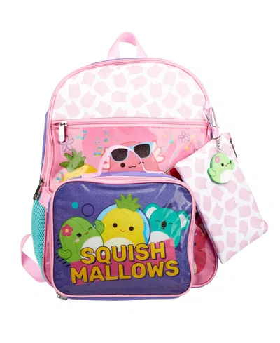 Squishmallows Kids' Girl's 5 P C Backpack Set In Pink