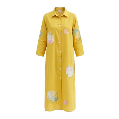 Sr By Sonali Raman Women's Yellow Giverny Applique In Brown