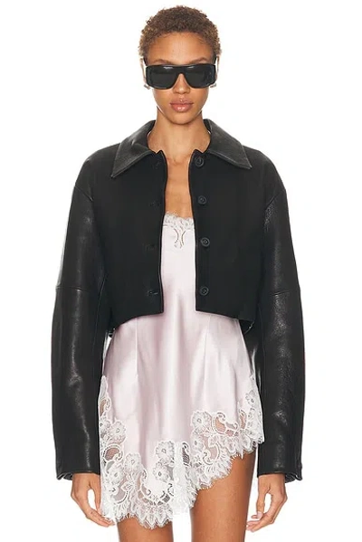 Srg Alina Leather Jacket In Black