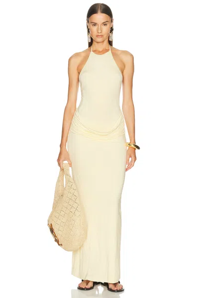 Srg Bernice Maxi Dress In Butter Yellow