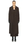 Srg Bruno Suede Coat In Brown