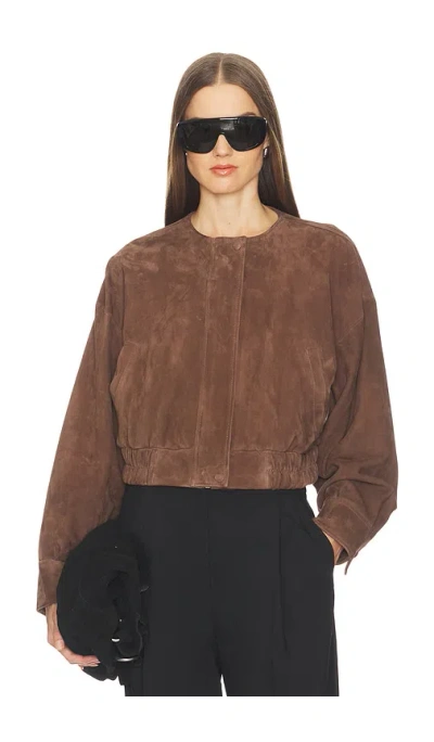 Srg Danica Suede Jacket In Brown