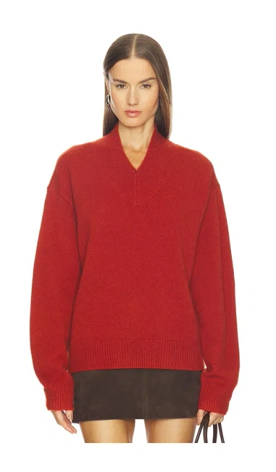 Srg Doris Cashmere V-neck Sweater In Red