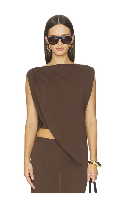 Srg Emersyn Knit Top In Brown