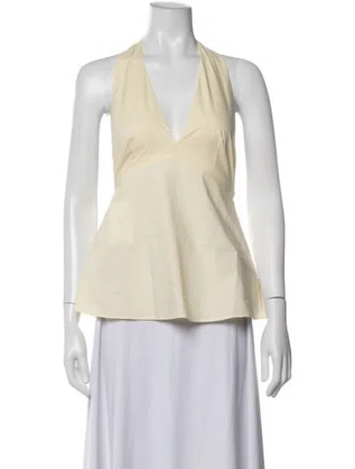 Pre-owned Srg Halterneck Sleeveless Top W/ Tags In Yellow