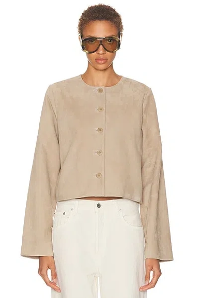 Srg Jemma Suede Jacket In Sand