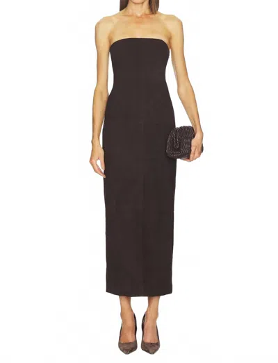 Srg Kim Suede Dress In Brown
