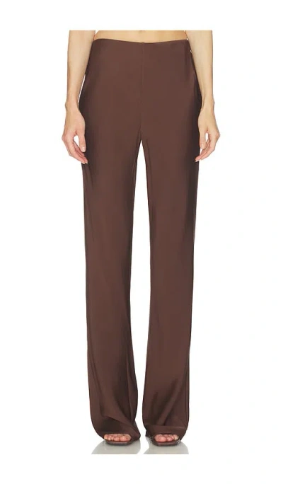 Srg Lennon Silk Pant In Brown
