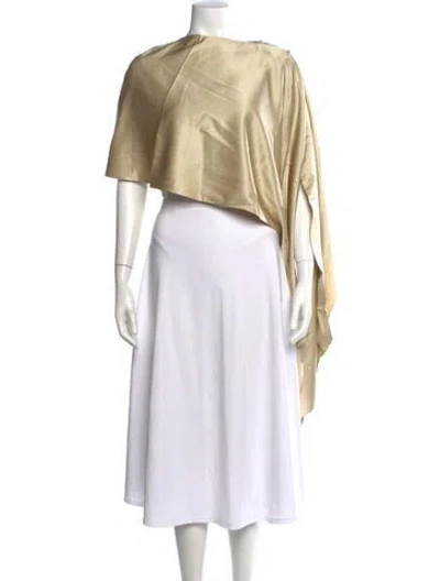 Pre-owned Srg Silk Asymmetrical Top W/ Tags In Neutral